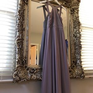 Lulu’s “Air of Romance” Maxi Dress in Taupe